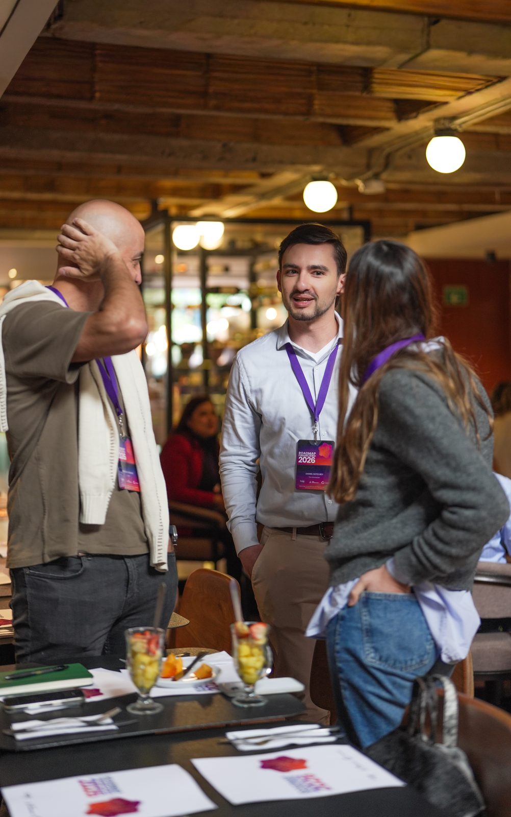 Daniel Soto Rey networking at a conference